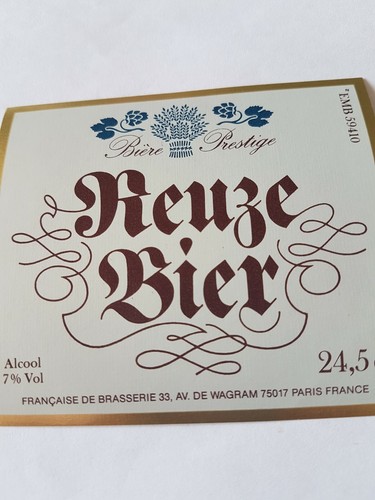 étiquette bière reuze - reuze, brie