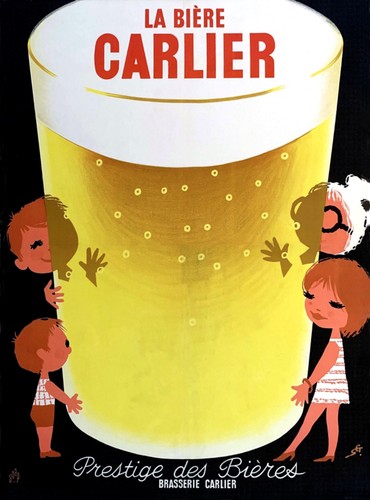 Poster affiche biere carlier - ,